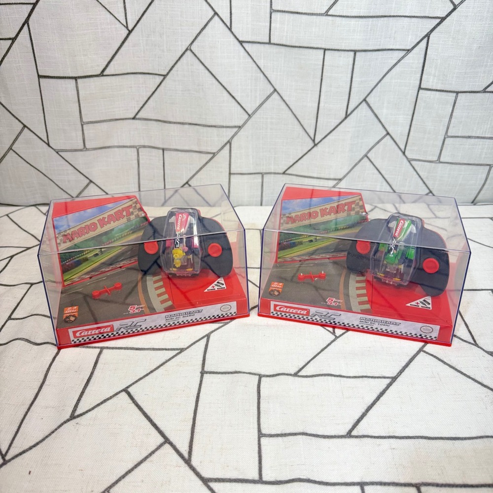 Carrera Mario Kart Mini RC Car Lot Luigi Princess Peach Pink Green Nintendo